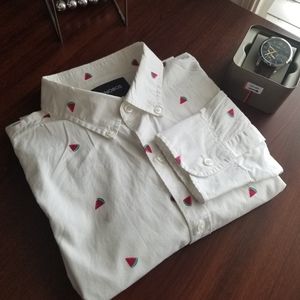 Bonobos Tailored Slim Fit Watermelon Print Shirt